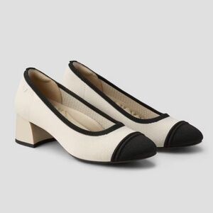 Cap-toe Size 39/8 Viviana Round-Toe Chunky Heals (Julie Pro)